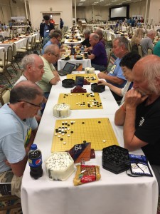 Two tables of the Seniors' Tournament