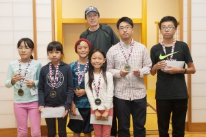 Coach Sonny Cho with American Go Honor Society Winners- lighter